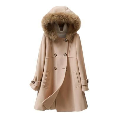 M2女装品牌折扣宽松大码毛呢外套