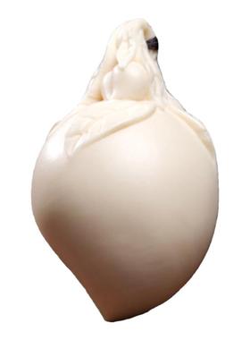 象牙果雕刻寿桃仙桃手把件植物象牙创意家居装饰品文玩保健球摆件