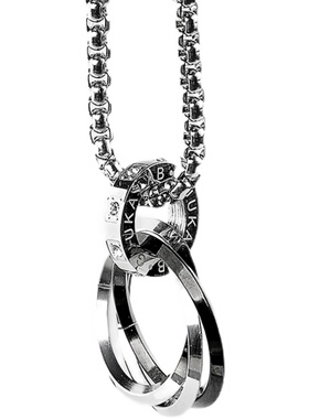 张艺兴情侣指环吊坠项链明星同款