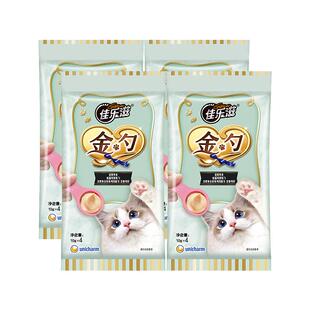 GAINES/佳乐滋金勺慕斯勺金枪鱼鲣鱼鸡肝配方4支*4包猫咪零食猫条