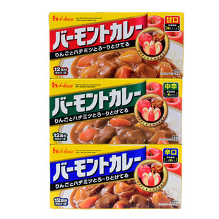 临期进口日本咖喱 好侍蜂蜜苹果咖喱230g佛蒙特咖喱块浓厚 百梦多