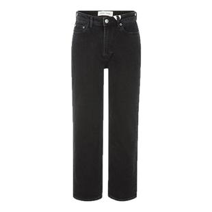 SAMSOE SAMSOE春季女黑色休闲直筒打底裤牛仔裤银泰百货