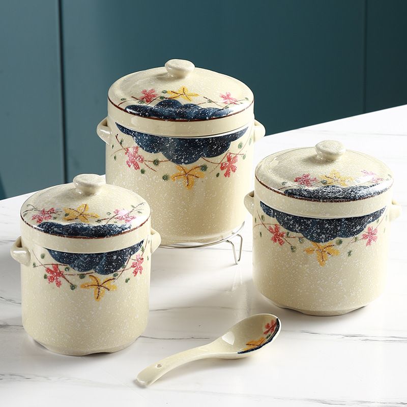 陶瓷隔水炖盅带盖双盖双耳炖燕窝盅蒸蛋盅炖罐家用内胆大小炖盅碗