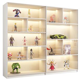 防尘玻璃门手办展示柜雕像陈列柜收纳置物柜子乐高模型定制储物柜