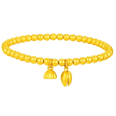 水贝黄金两世欢金包银手链女