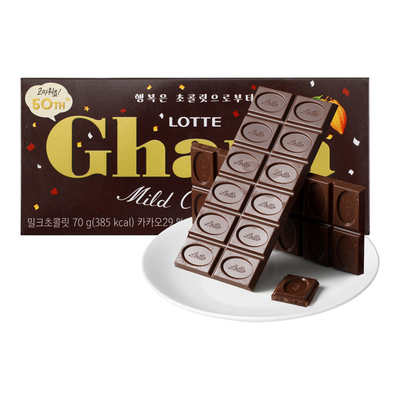 乐天韩国进口加纳巧克力排块