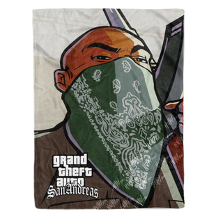 GTA侠盗圣安地列斯游戏周边礼物午休毯沙发毯空调毯子盖毯毛毯