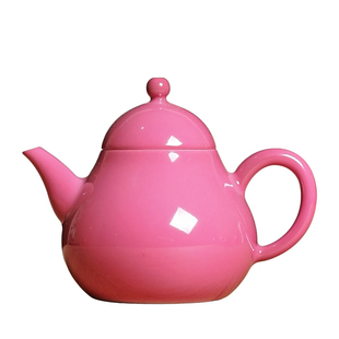 心歌 古风茶堂景德镇胭脂红陶瓷茶壶泡茶壶功夫茶壶小号单壶球孔