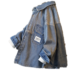 童装男童春装外套春秋款2026新款儿童牛仔中大童春季男孩酷帅衣服