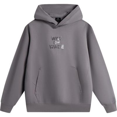 李宁男子宽松印花套头连帽卫衣