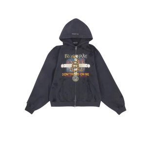 GRAILZ PROJECT GR蛇年限定乐队破洞拉链连帽衫卫衣美式休闲外套