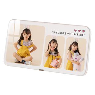 相框照片定制摆台宝宝儿童相片三宫格做成水晶摆件放大冲印相册框