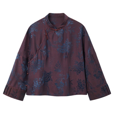 布小匠原创设计桑蚕丝提花衬衫