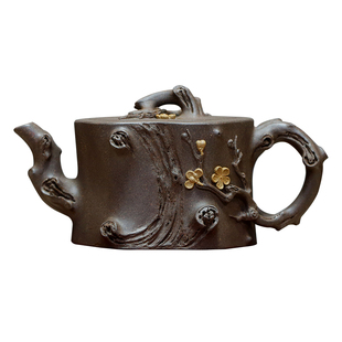 梅桩/松桩原矿珍藏老段泥花器名家范志平全手工宜兴紫砂壶小容量