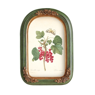 加安加丽美式小众古典装饰画拱形玄关艺术风法式复古画框中古挂画