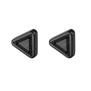 CCO无耳洞耳钉男士耳夹潮钛钢男生三角形磁吸磁铁耳环痞帅风耳饰