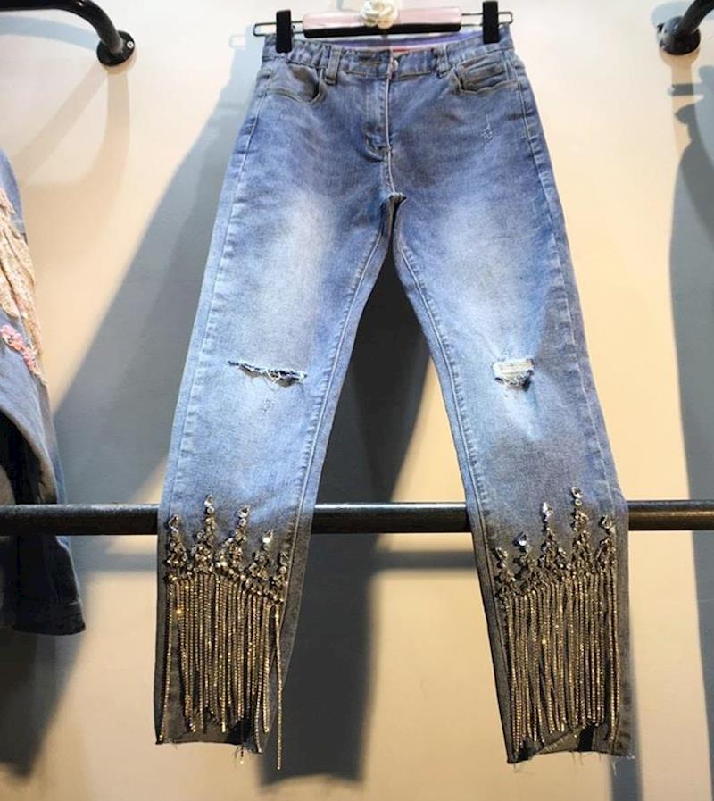 hole Jeans Rhinestone tassels tassels Jeans Feet Rhinestone tassels Jeans Rhinestonein the Women's clothing/Boutique , Jeans  category - from Buy2taobao.com to provide professional Taobao agent buy service