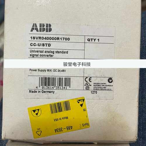 议价CC-U/STD 进口德国ABB模拟信号转换器 CC-U/STD 1SVR040000R1