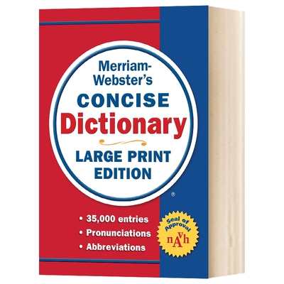 英文原版 精装 Merriam-Webster’s Concise Dictionary Large Print Edition 韦氏简明词典 大字版 英文版