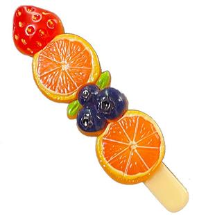 可爱个性趣味搞怪水果糖葫芦发夹鸭嘴夹侧边刘海奇葩沙雕儿童卡子