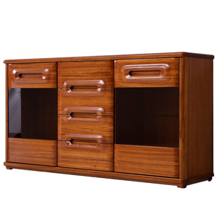 简韵 黄檀木餐边柜 全实木储物柜黄梨木碗柜 厨房柜子餐厅茶水柜