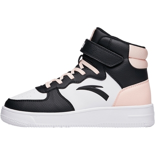 安踏女童高帮板鞋儿童2025秋冬新款棉鞋男女童官方旗舰中大童鞋子