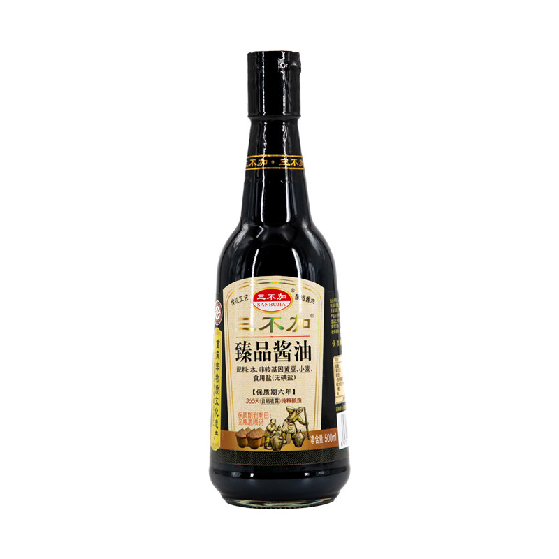 三不加臻品酱油黄豆老式晒缸酿造