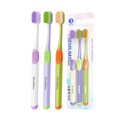 卡莎多巴胺彩色牙刷软毛成人男女学生情侣家用家庭装高颜值配色