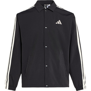 Adidas/阿迪达斯正品2025冬季款男士日常翻领宽松耐穿外套KR2499