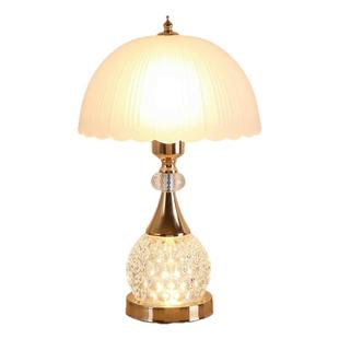 新款水晶床头台灯卧室简约现代家用婚房装饰灯遥控调光床头柜台灯