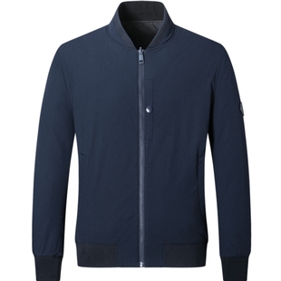 七匹狼双面羽绒服男士2025新款秋冬季高端轻薄短款棒球领外套男装