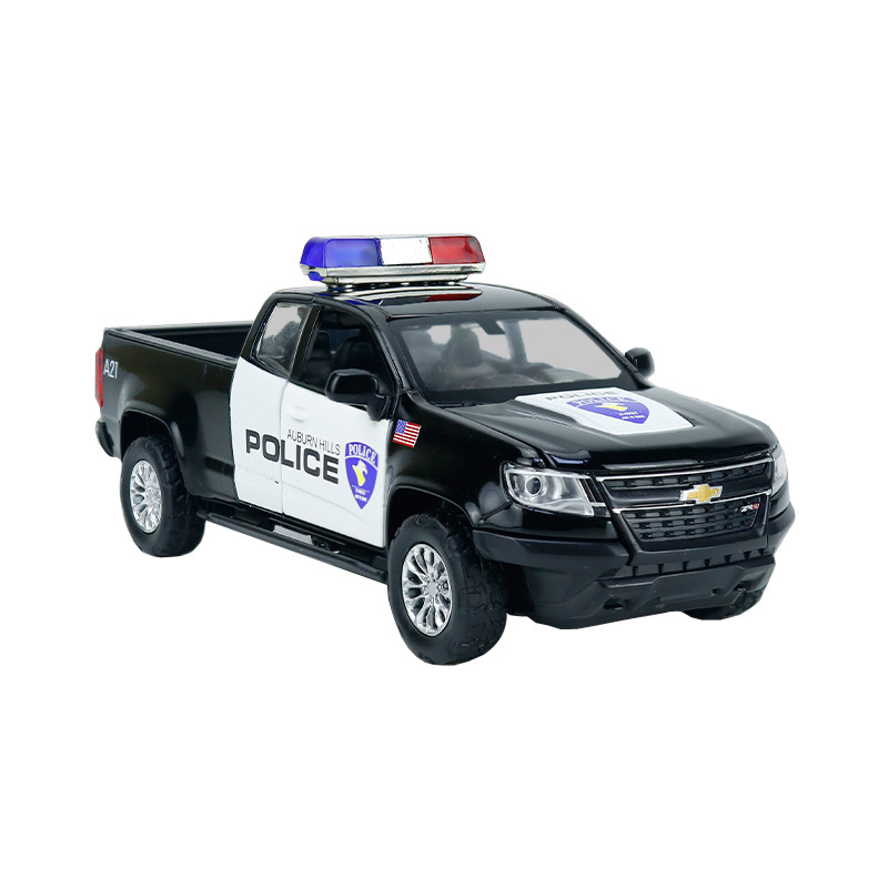 成真彩珀合金132警车模型玩具男