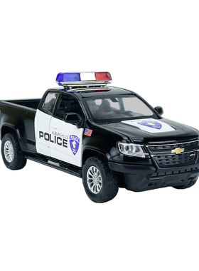 成真彩珀合金132警车模型玩具男
