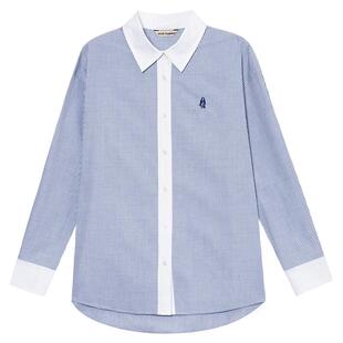 【新年马上旺】暇步士女装秋季经典细红色格纹通勤休闲拼接衬衫女