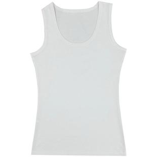 纯棉吊带背心女秋冬内搭大码晨跑外穿防走光修身显瘦女士白色上衣