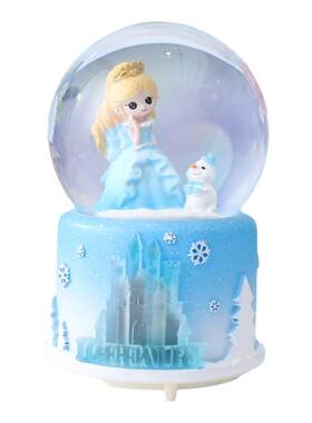 圣诞老人彩灯飘雪花水晶球音乐盒