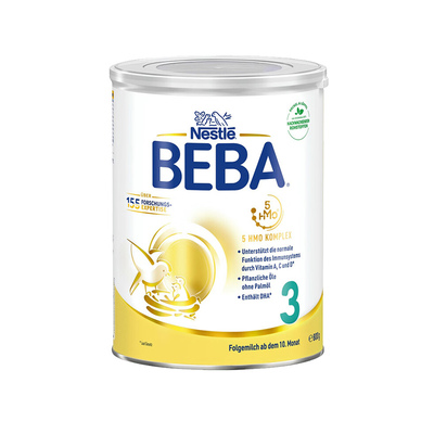 【自营】德国雀巢BEBA贝巴5种HMO高端婴幼儿奶粉铂金版3段 800g