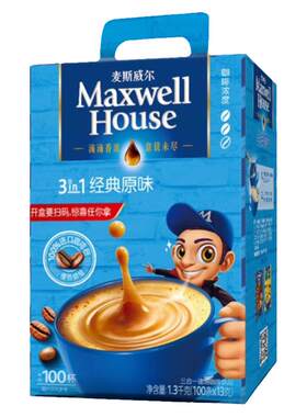 麦斯威尔特浓原味3合1速溶咖啡