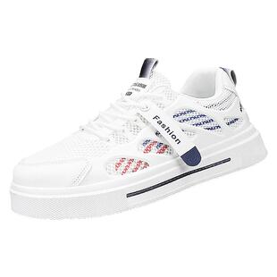 男鞋夏季透气开车专用软底运动休闲小白板鞋学生网面防臭薄款网鞋