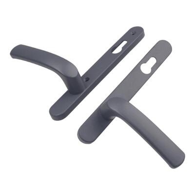 断桥铝门锁配件铝合金门锁把手面板115孔把手塑钢门把手中心距85