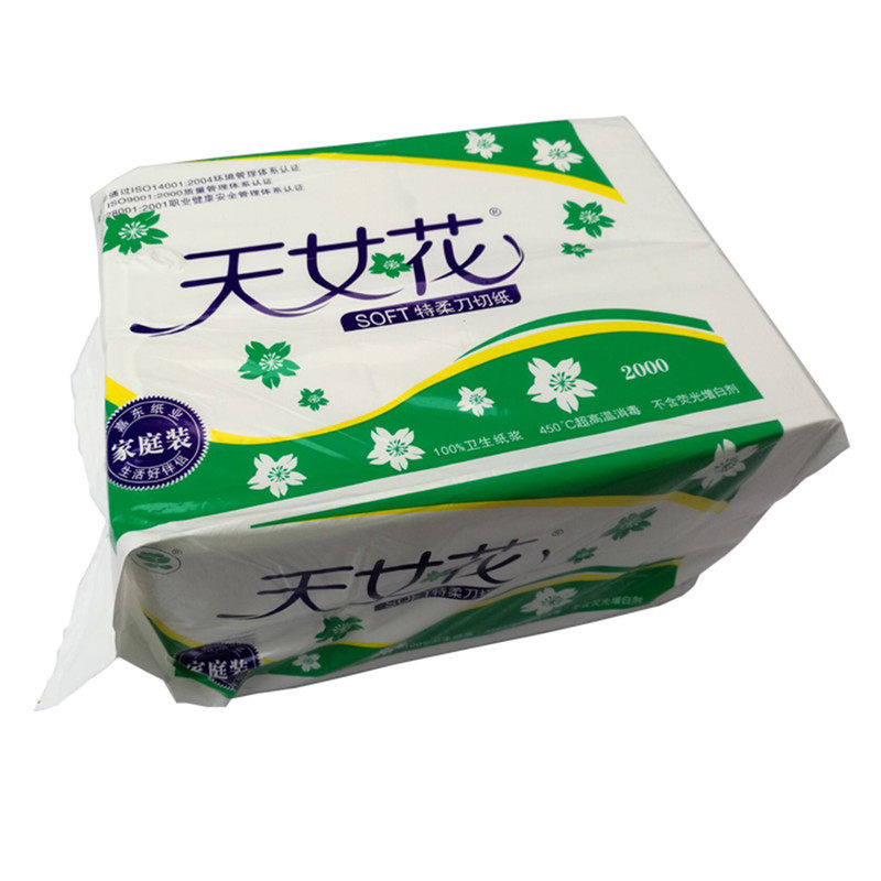 6包天女花2000刀切卫生纸平板张