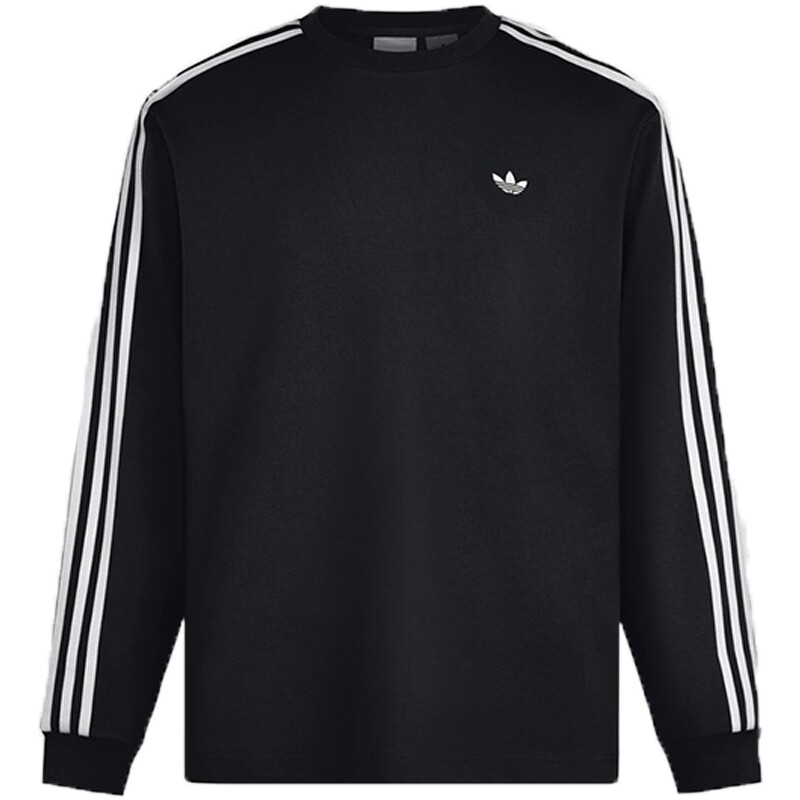 adidas阿迪达斯三叶草男子经典三条纹运动休闲长袖T恤LC8314