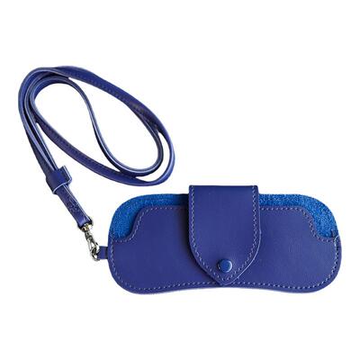 时尚新颖皮质眼镜袋可挂脖式