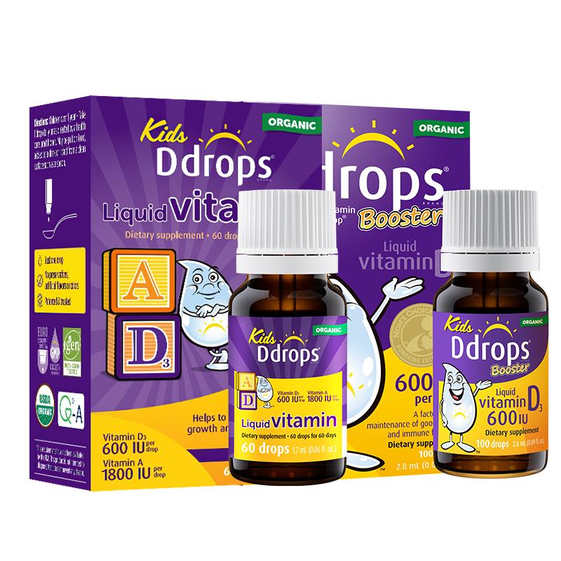Ddrops儿童维生素D3+AD组合装