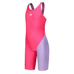 vodabeba女童泳衣竞速儿童专业训练女孩游泳衣中大童青少年泳装