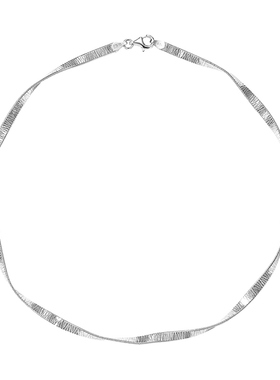 Le'Murmure原创褶皱白金项链