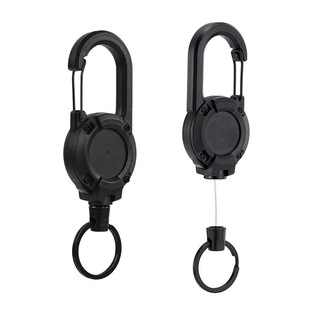 易拉扣卡套保护套挂背包钥匙扣便捷弹簧扣户外钢丝绳自动伸缩扣钢丝收缩失手绳防丢挂扣登山回弹校牌接送卡挂