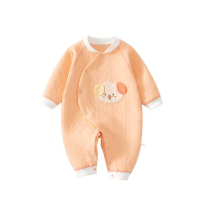 温巢婴儿衣服秋季夹棉保暖连体衣
