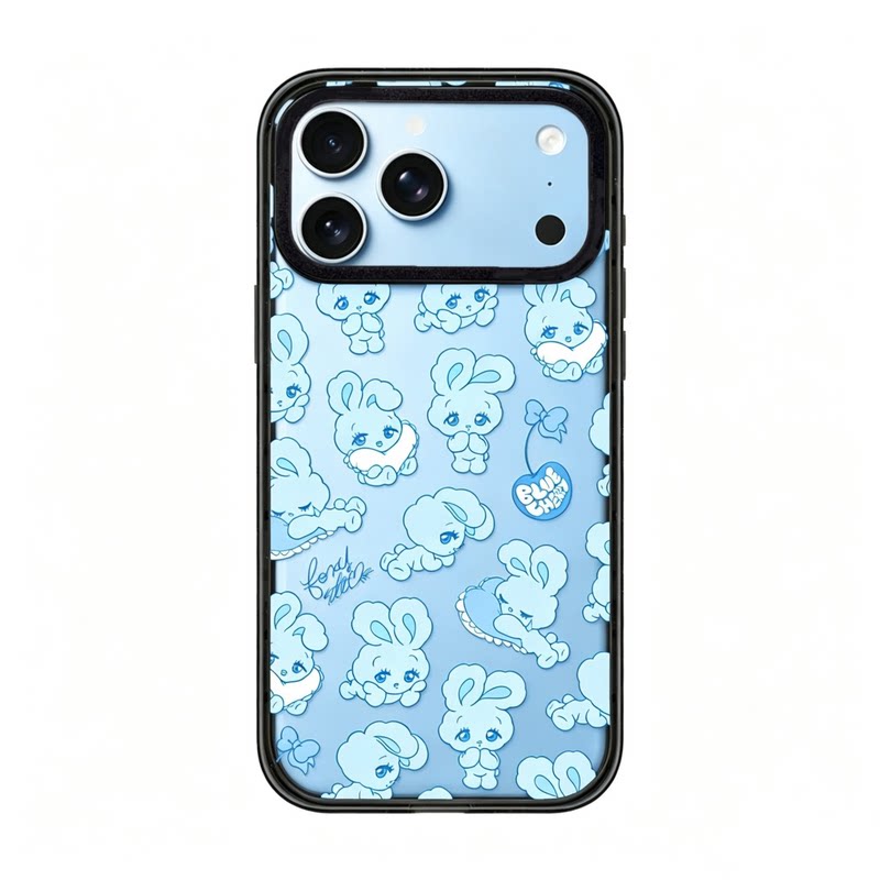 【韩国代购】新款浅蓝冰淇淋布丁狗适用iphone18/17promx手机壳苹果16/15pro防摔外壳苹果14/13磁吸Magsafe12