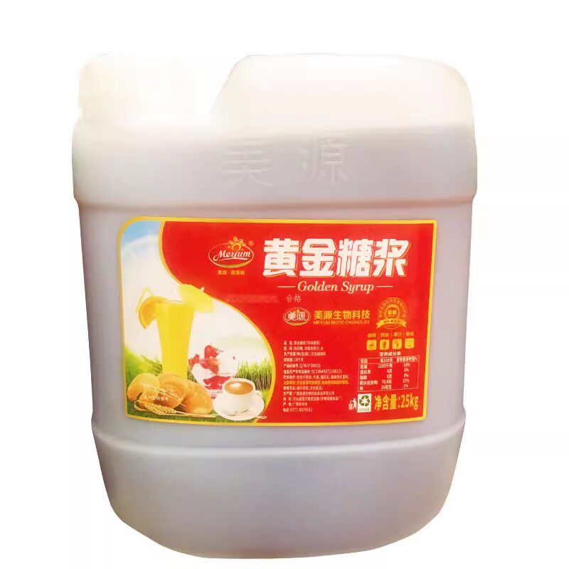 大桶装25KG美源黄金糖浆奶茶店用